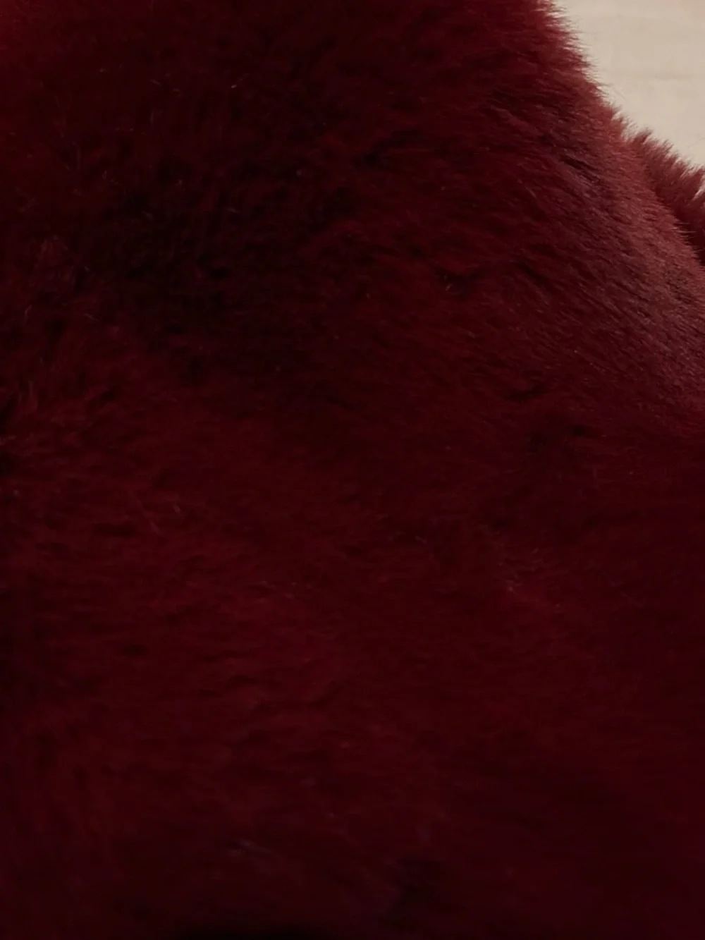 Sies Marjan Burgundy Red Women's Shawl Faux Fur